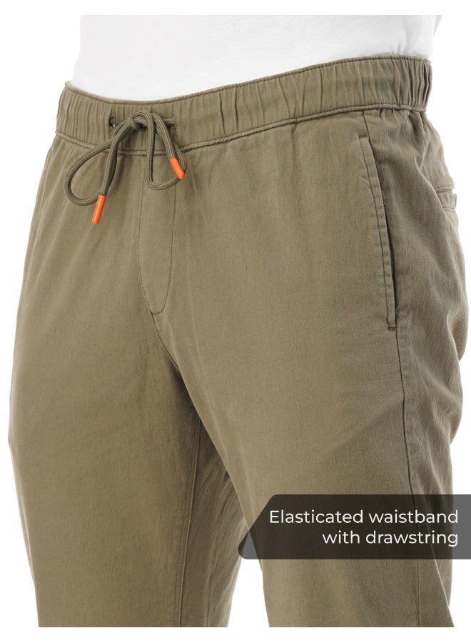fyltr Men's Taper Fit Stretch Cotton Joggers with Elasticated Waistband & Drawstrings - Image 4